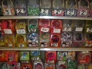 Candy wall at Willy's