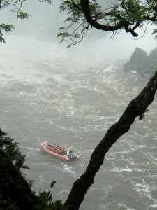 Boat at Iguazu Falls, Argentina