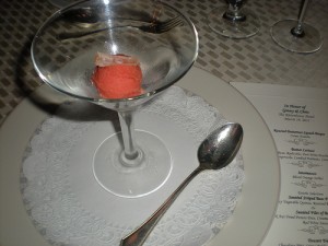 Blood orange sorbet