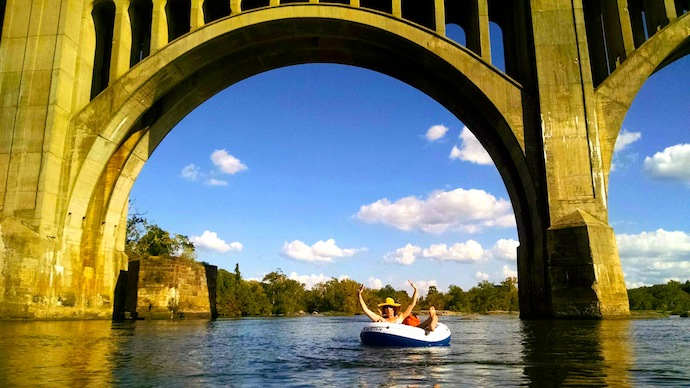 Floating the river