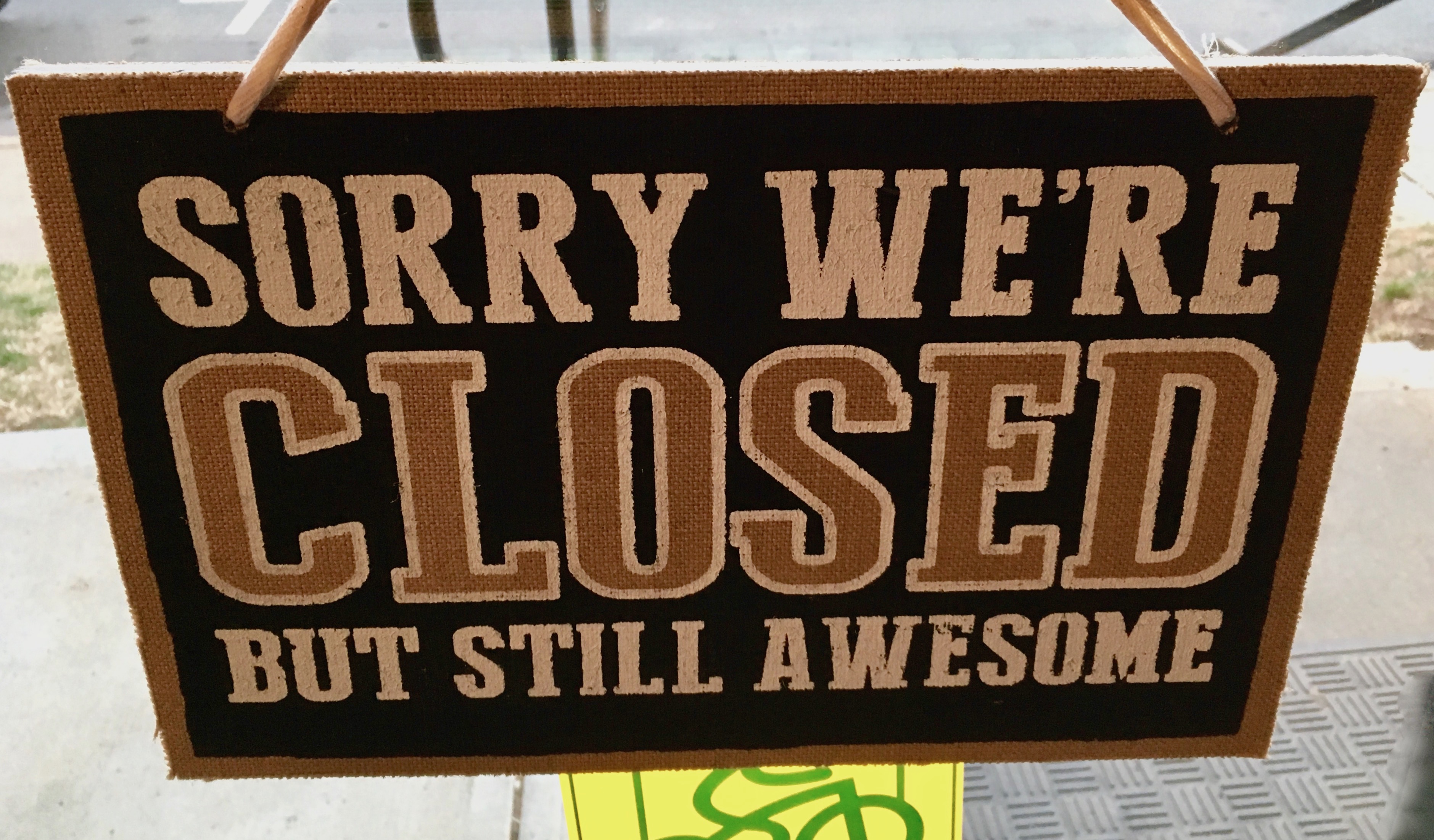 funny closed sign