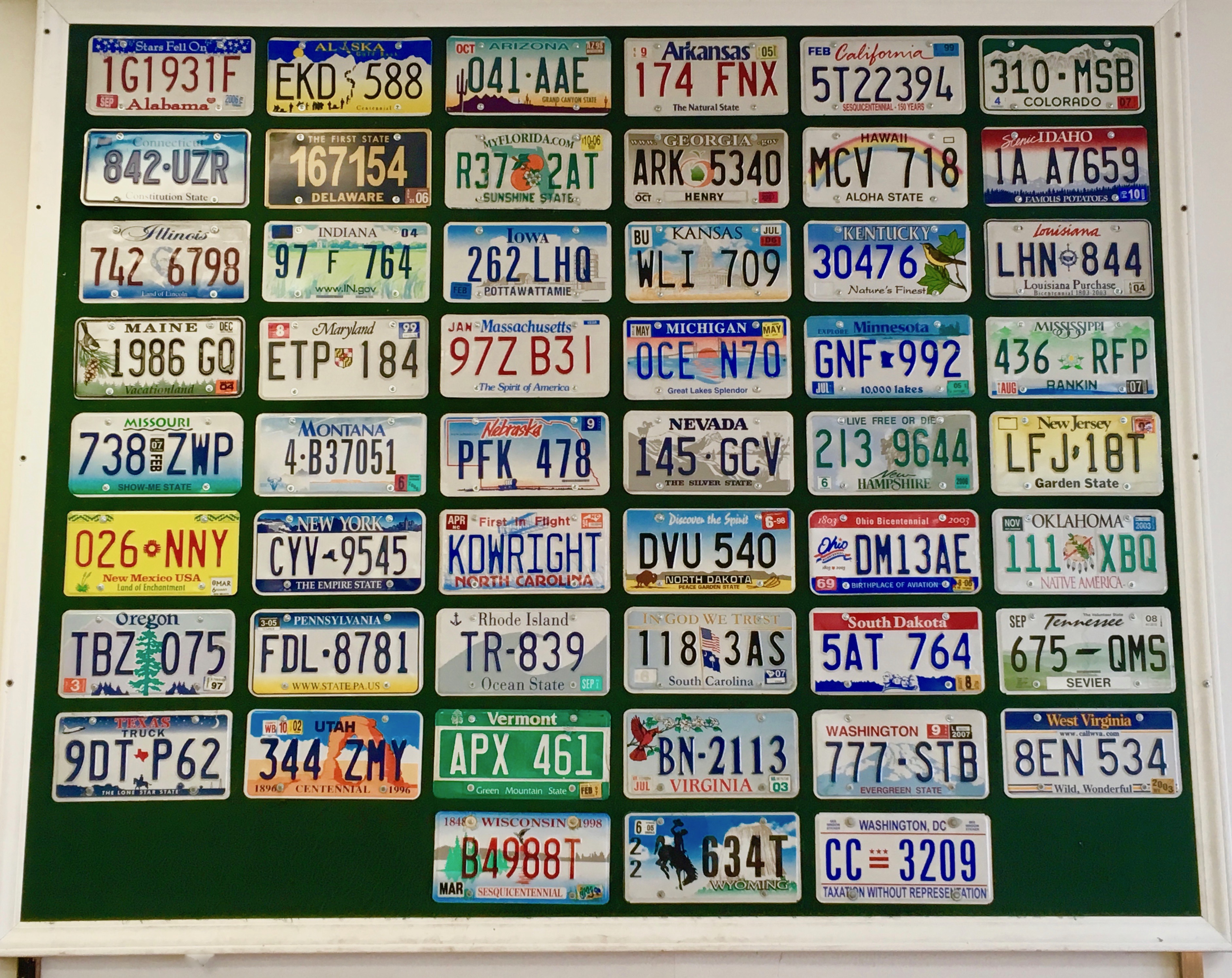 License Plate Wall