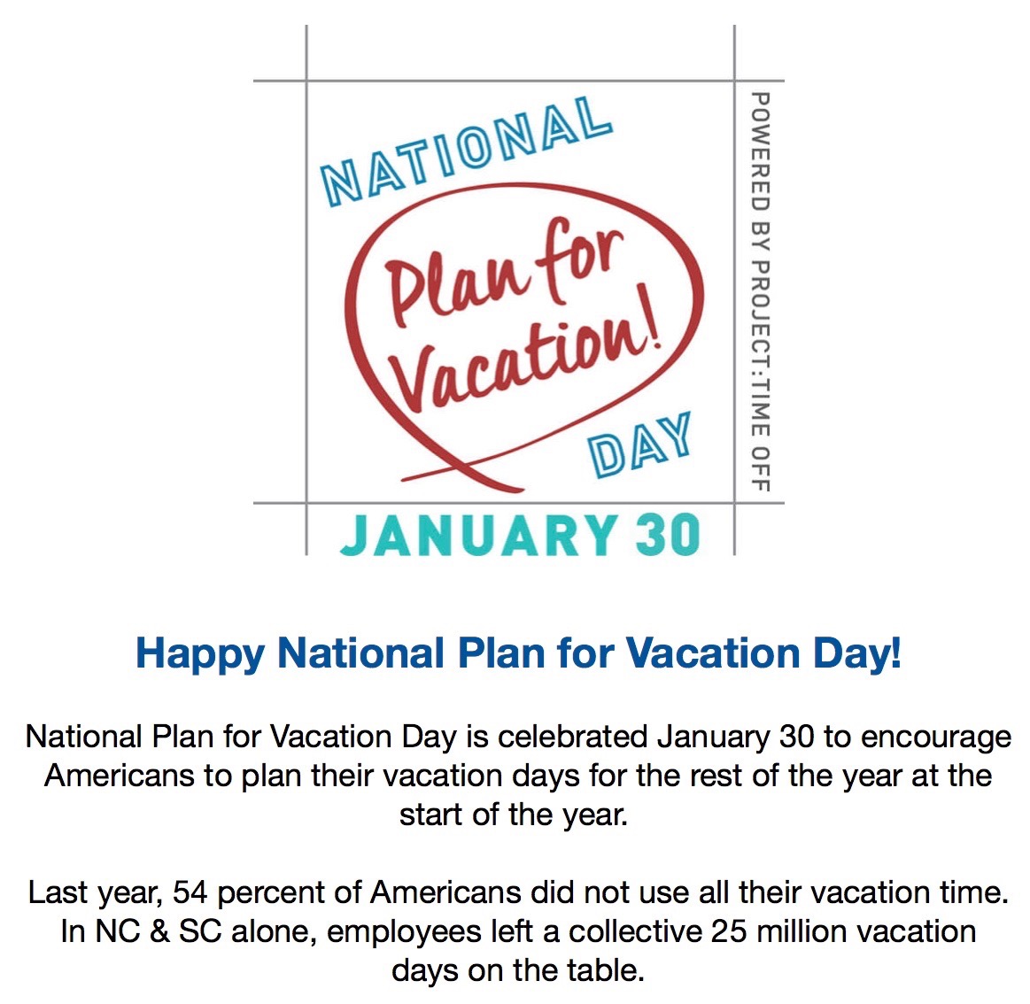 National Plan For Vacation Day